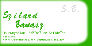 szilard banasz business card